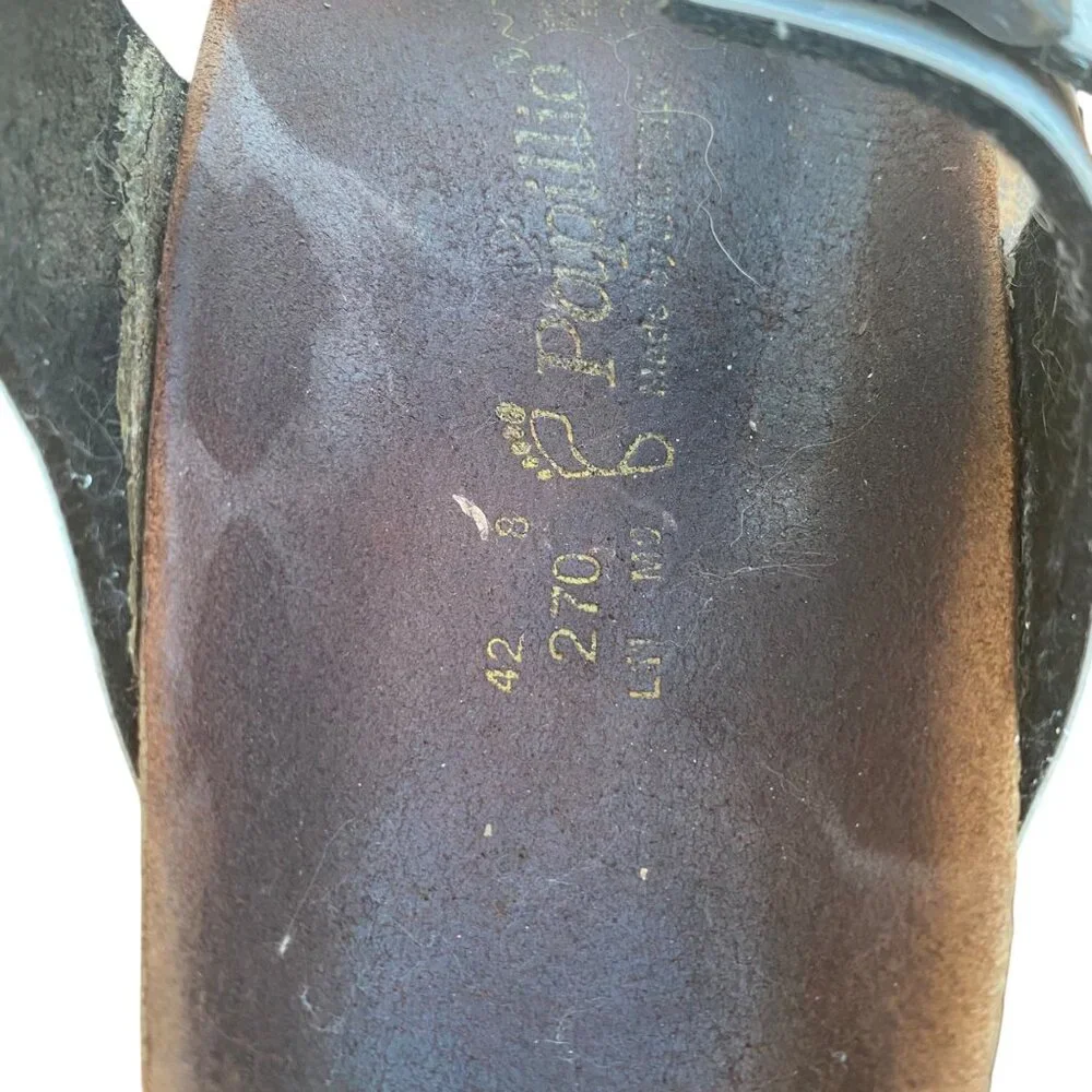 Birkenstock Papillio‎ Sydney Silver Metallic Sandal Double Strap Women EU42/US11